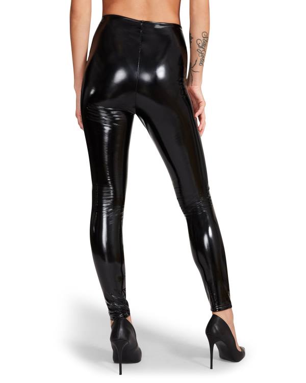 Steve Madden Liquid Vinyl Leggings Dam Svarta | SM-218YT