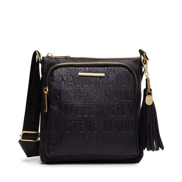 Steve Madden Logo Crossbody Axelväska Dam Svarta | SM-049LT