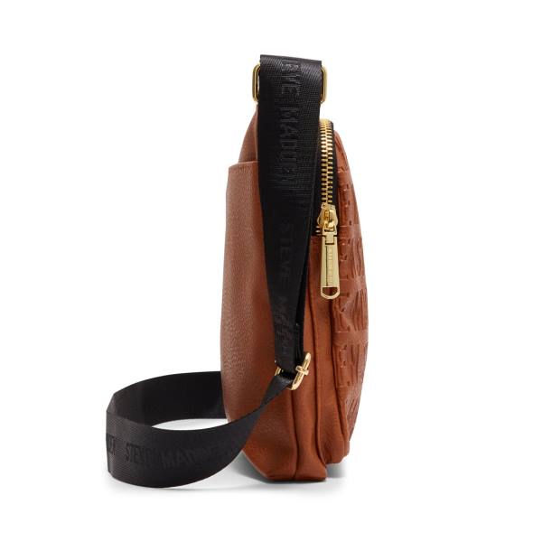 Steve Madden Logo Crossbody Cognac Axelväska Dam Bruna | SM-801AM