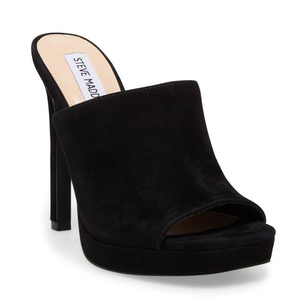 Steve Madden Lure Mocka Heel Högklackade Skor Dam Svarta | SM-673IA