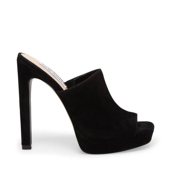 Steve Madden Lure Mocka Heel Högklackade Skor Dam Svarta | SM-673IA