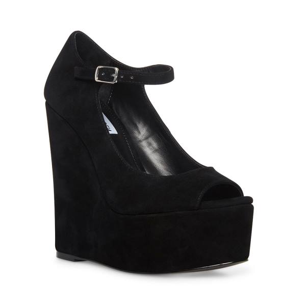 Steve Madden Macie Mocka Heel Högklackade Skor Dam Svarta | SM-235HG