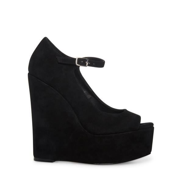 Steve Madden Macie Mocka Heel Högklackade Skor Dam Svarta | SM-235HG