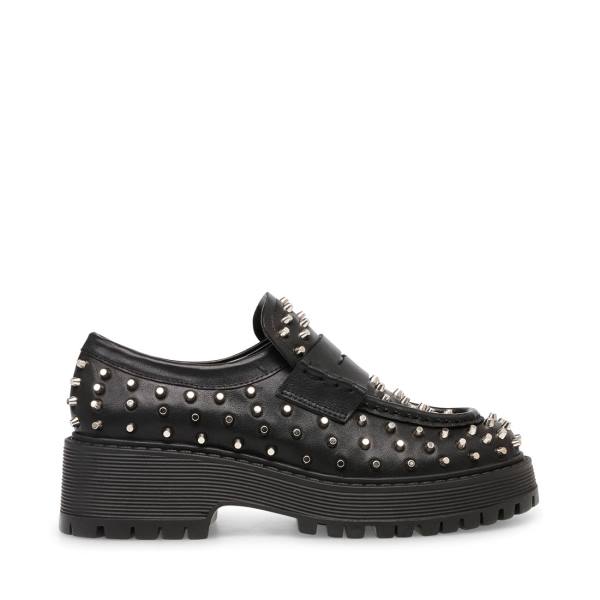 Steve Madden Malvern Studs Loafers Dam Svarta | SM-930HW