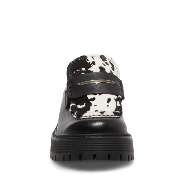 Steve Madden Malvern-c Loafers Dam Svarta Vita | SM-796QL