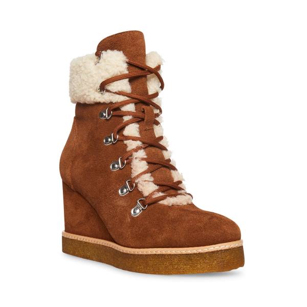 Steve Madden Marcel Cognac Mocka Kängor Dam Bruna | SM-640OL