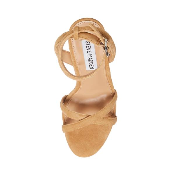 Steve Madden Marciana Camel Mocka Heel Högklackade Skor Dam Bruna | SM-724BM