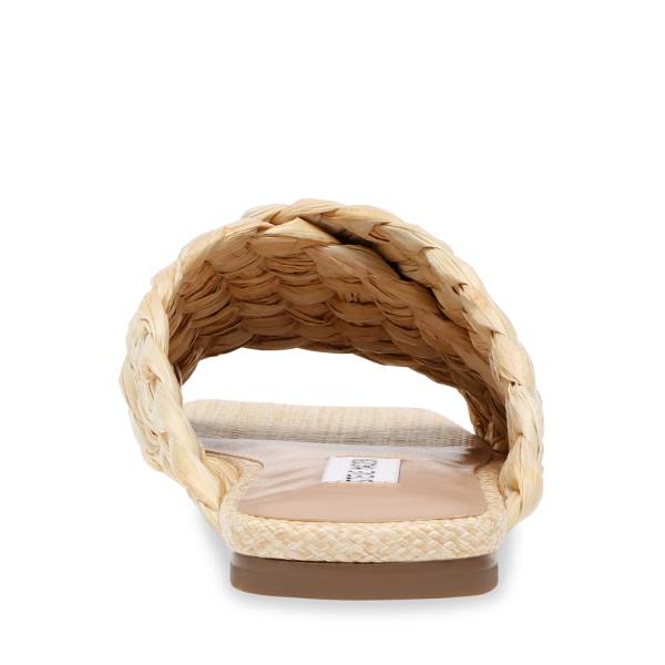 Steve Madden Marina Natural Raffia Sandaler Dam Beige | SM-572GX