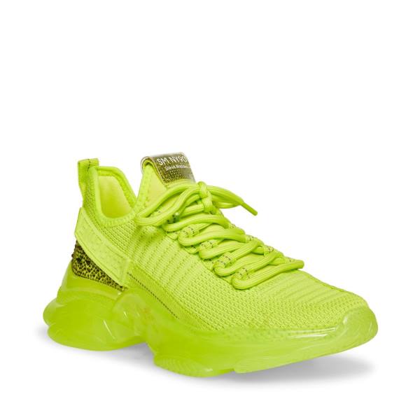 Steve Madden Maxima Lime Sneakers Dam Ljusgröna | SM-390MS