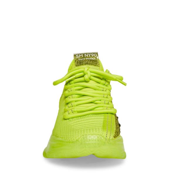 Steve Madden Maxima Lime Sneakers Dam Ljusgröna | SM-390MS