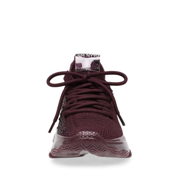 Steve Madden Maxx Burgundy Sneakers Herr Vinröda | SM-574JF