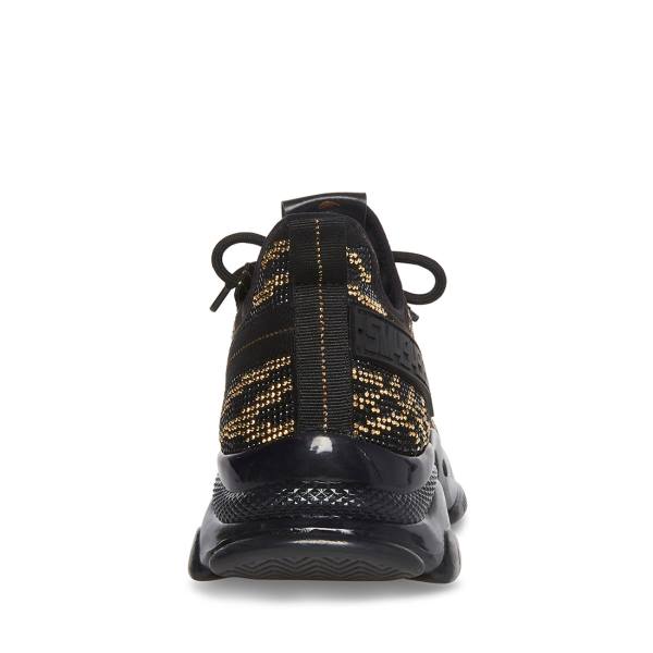 Steve Madden Maxx Sneakers Herr Svarta Guld | SM-916XW