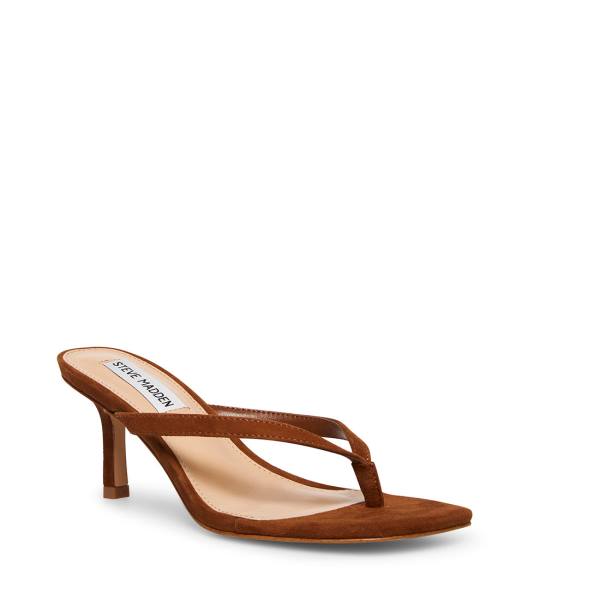 Steve Madden Melrose Chestnut Mocka Heel Högklackade Skor Dam Bruna | SM-091ZI