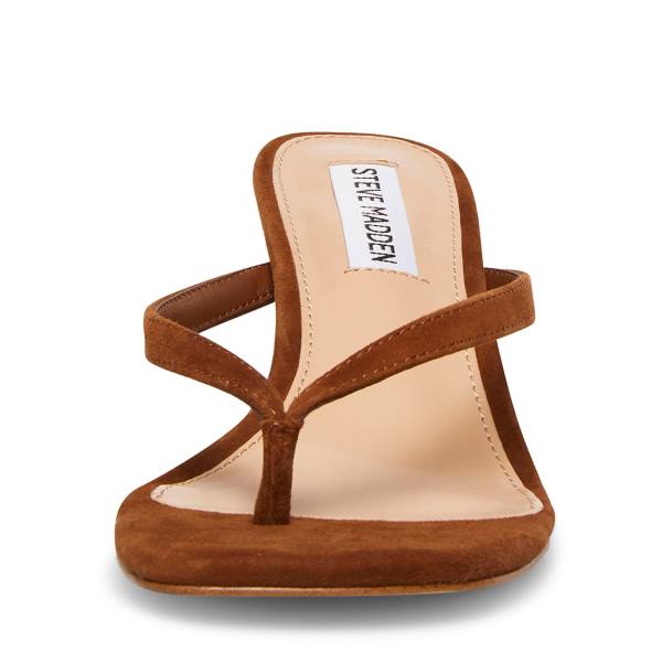 Steve Madden Melrose Chestnut Mocka Heel Högklackade Skor Dam Bruna | SM-091ZI