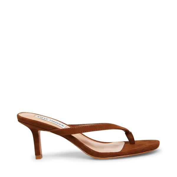 Steve Madden Melrose Chestnut Mocka Heel Högklackade Skor Dam Bruna | SM-091ZI