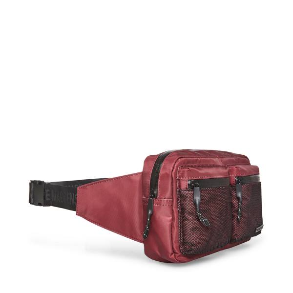 Steve Madden Mesh Fanny Pack Burgundy Handväska Dam Vinröda | SM-201LN