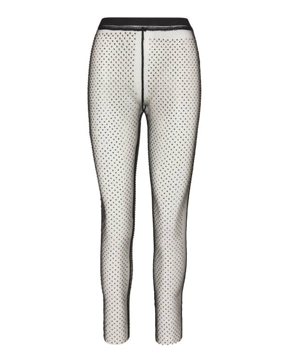 Steve Madden Mesh Rhinestone Pants Byxor Dam Svarta | SM-051SA