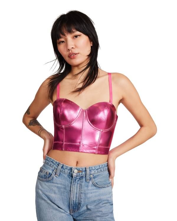 Steve Madden Metallic Bustier Blast Dam Rosa | SM-384FI