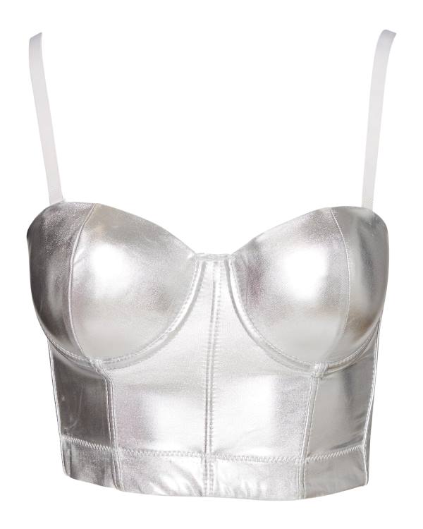 Steve Madden Metallic Bustier Blast Dam Silver | SM-796ER