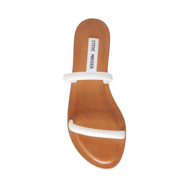 Steve Madden Myla Läder Sandaler Dam Vita | SM-923QS