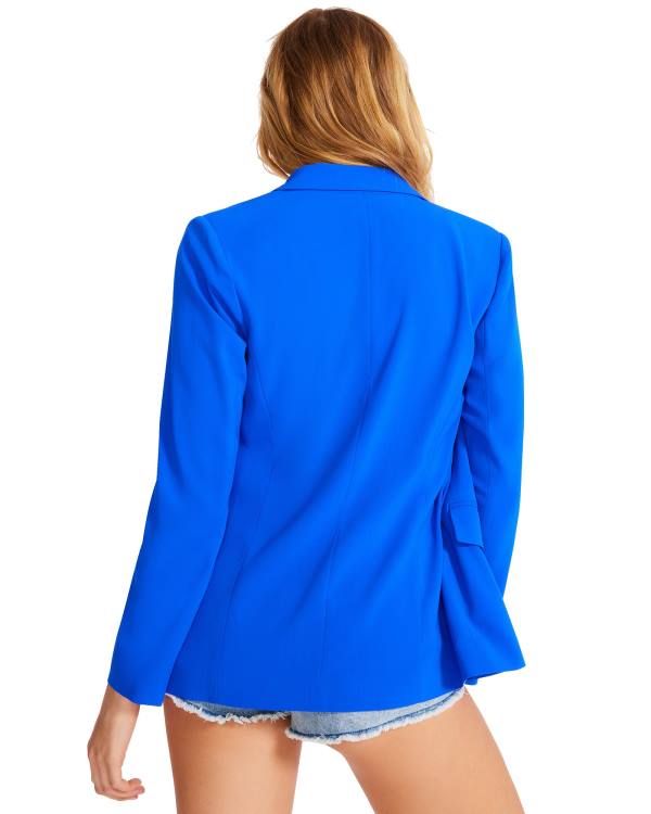 Steve Madden Neon Blazer Jacka Dam Blå | SM-678WG