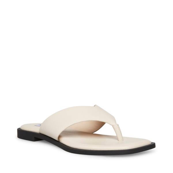 Steve Madden Norie Bone Läder Sandaler Dam Beige | SM-958WA