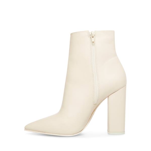 Steve Madden Noticed Bone Läder Kängor Dam Beige | SM-692CF