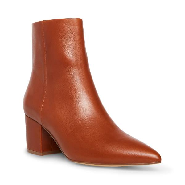 Steve Madden Ossie Cognac Läder Kängor Dam Bruna | SM-420GR