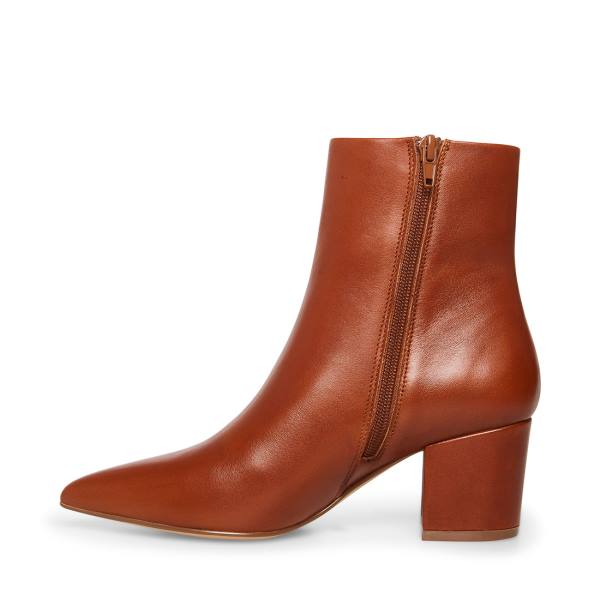 Steve Madden Ossie Cognac Läder Kängor Dam Bruna | SM-420GR