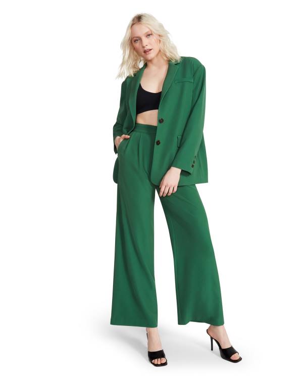 Steve Madden Oversized Blazer Jacka Dam Gröna | SM-539YT