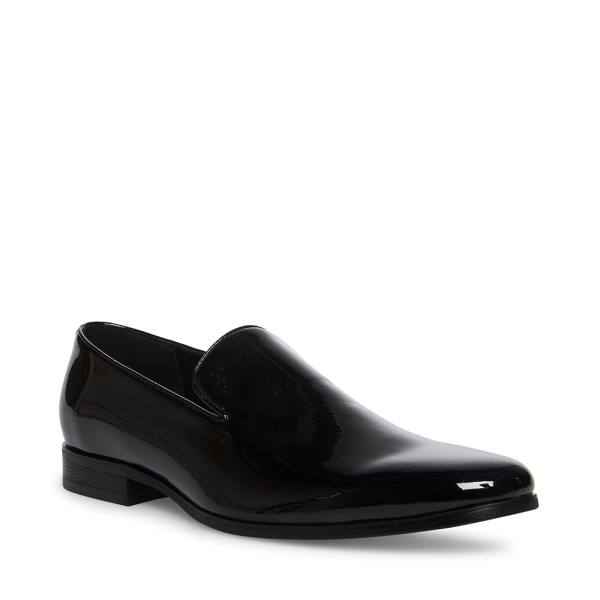 Steve Madden Parigi Lack Loafers Herr Svarta | SM-473KT