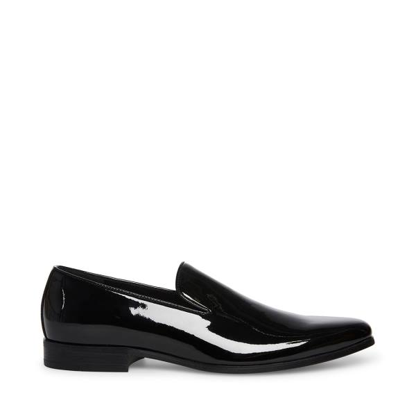 Steve Madden Parigi Lack Loafers Herr Svarta | SM-473KT