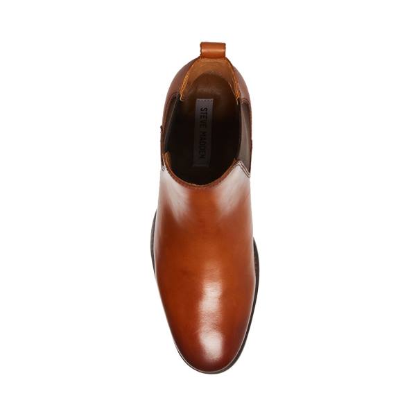 Steve Madden Paterson Tan Läder Stövlar Herr Bruna | SM-574PY