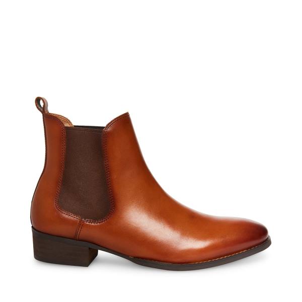 Steve Madden Paterson Tan Läder Stövlar Herr Bruna | SM-574PY