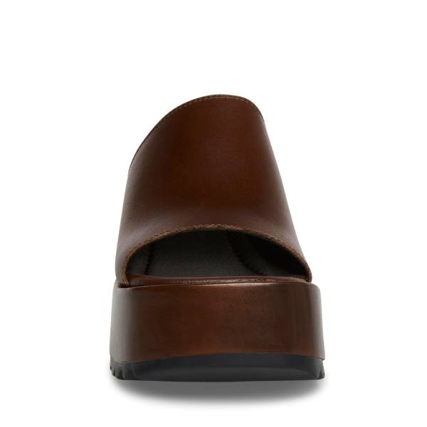 Steve Madden Pepe30 Cognac Läder Sandaler Dam Bruna | SM-968FE