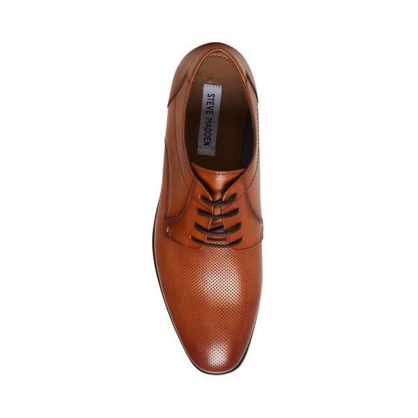 Steve Madden Perris Cognac Läder Finskor Herr Bruna | SM-859LK