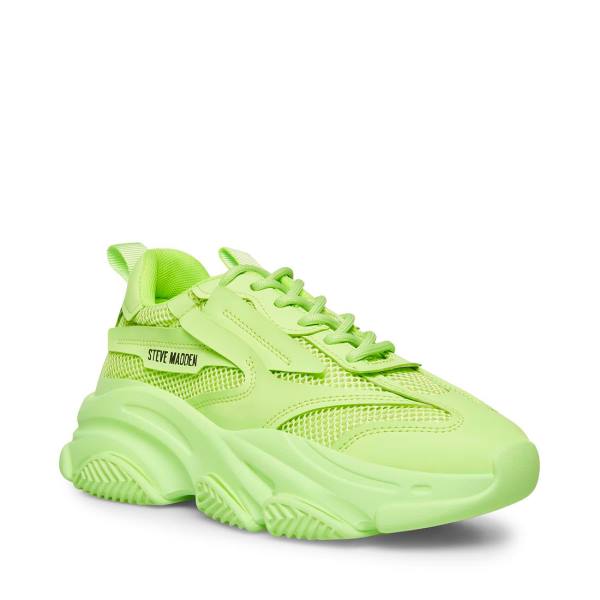 Steve Madden Possession Lime Sneakers Dam Ljusgröna | SM-019PT