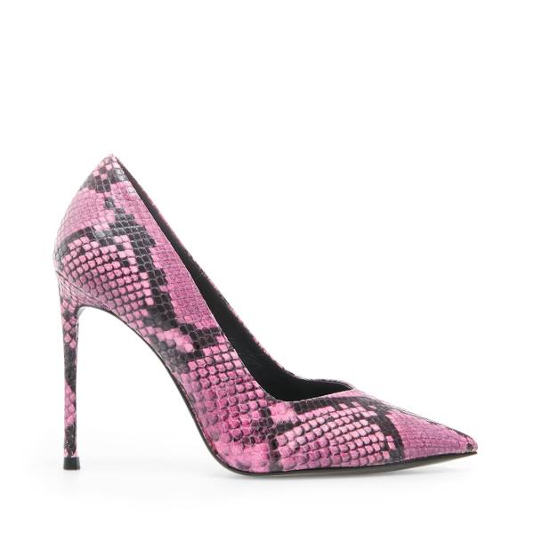 Steve Madden Princess Snake Heel Högklackade Skor Dam Rosa Ormskinn | SM-291US