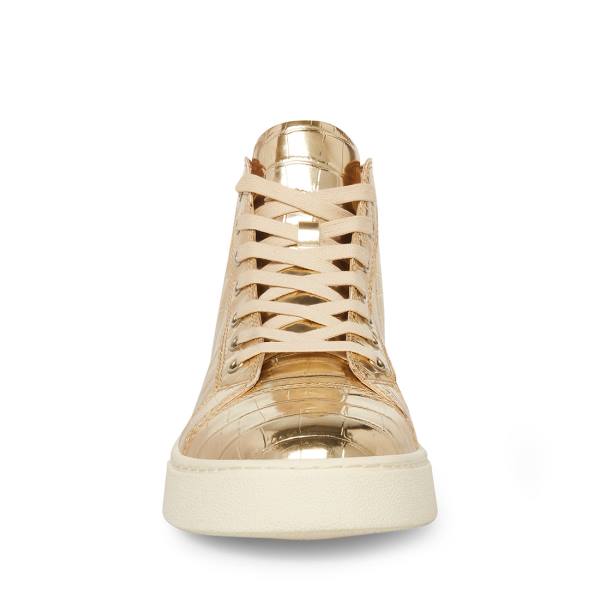 Steve Madden Promoter-c Crocodile Sneakers Herr Guld | SM-948OI