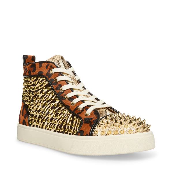 Steve Madden Promoter-s Exotic Sneakers Herr Guld | SM-902YX