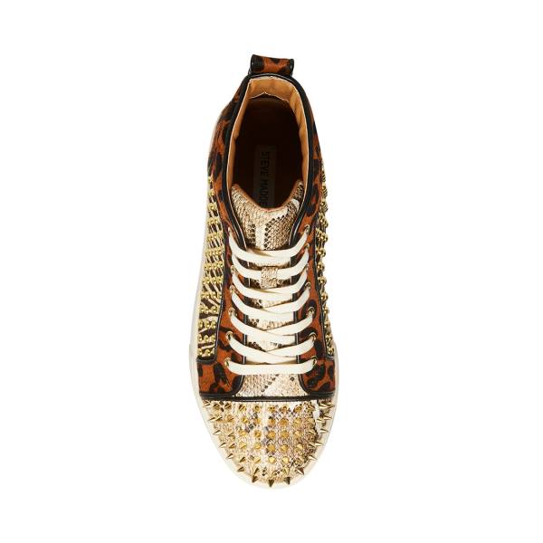 Steve Madden Promoter-s Exotic Sneakers Herr Guld | SM-902YX