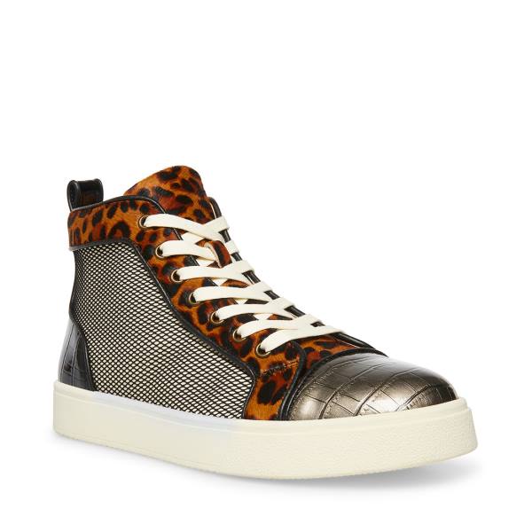 Steve Madden Promoter-s Leopard Sneakers Herr Svarta Leopard | SM-769KB