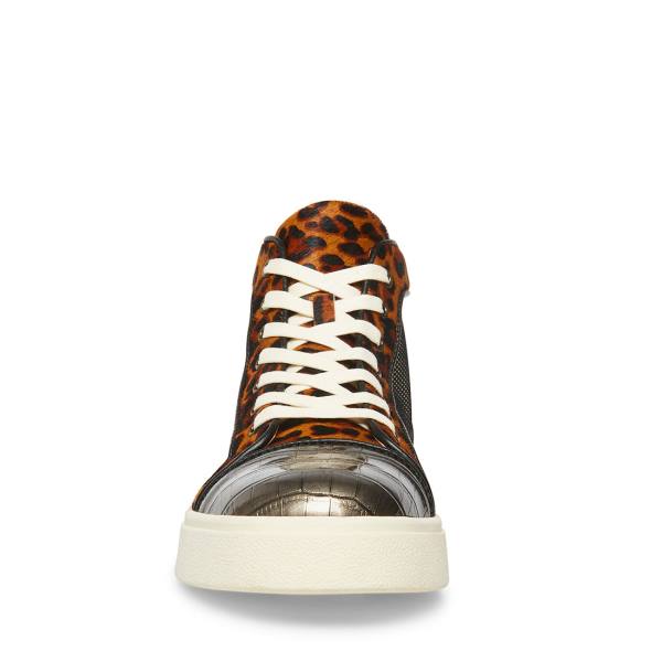 Steve Madden Promoter-s Leopard Sneakers Herr Svarta Leopard | SM-769KB