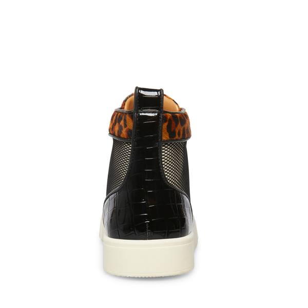 Steve Madden Promoter-s Leopard Sneakers Herr Svarta Leopard | SM-769KB