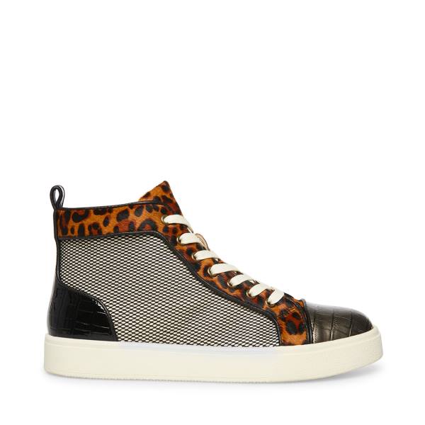 Steve Madden Promoter-s Leopard Sneakers Herr Svarta Leopard | SM-769KB