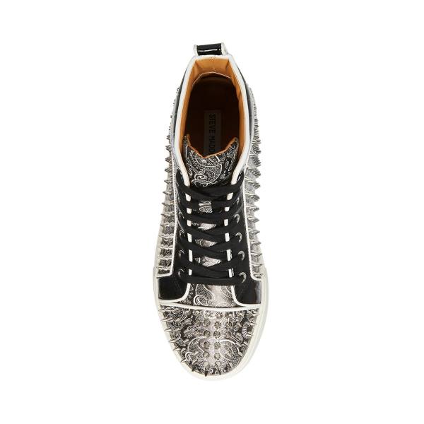 Steve Madden Promoter-s Sneakers Herr Svarta Silver | SM-148OJ