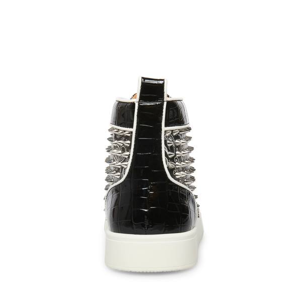 Steve Madden Promoter-s Sneakers Herr Svarta Silver | SM-148OJ