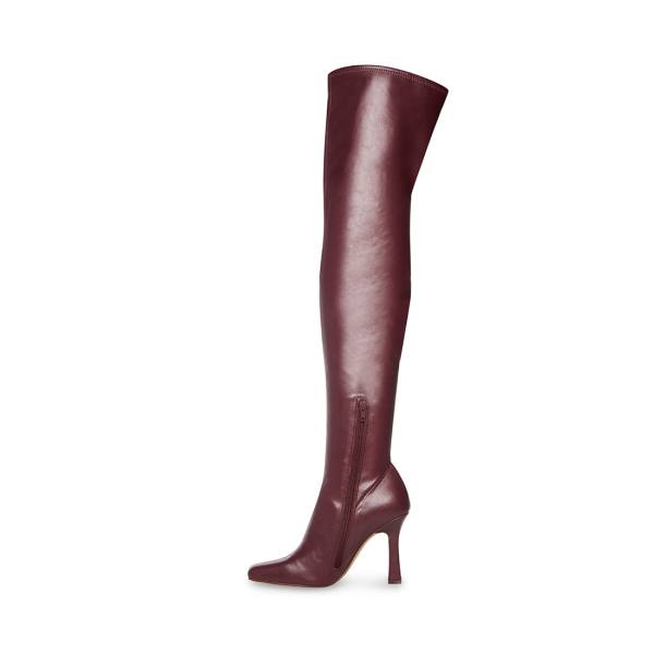 Steve Madden Prowl Burgundy Stövlar Dam Vinröda | SM-462DC