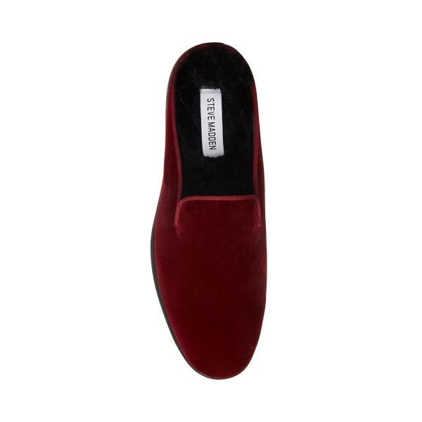 Steve Madden Questt Burgundy Velvet Sneakers Herr Vinröda | SM-346DV