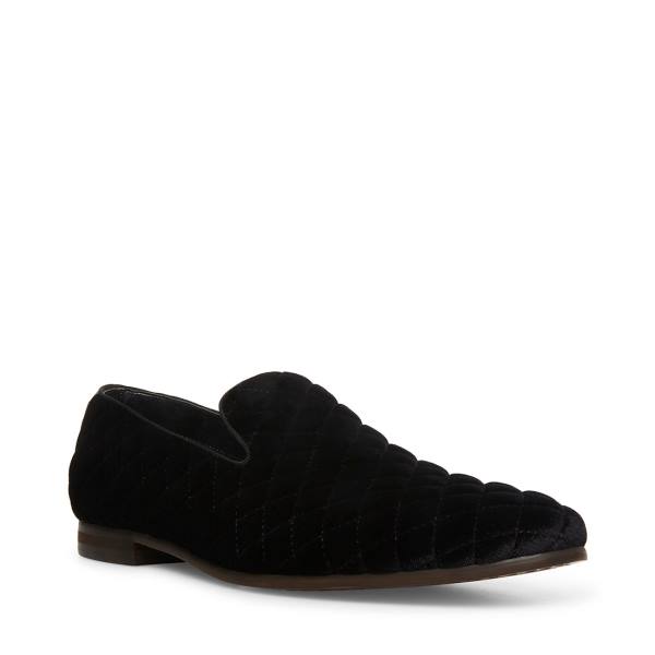 Steve Madden Quintin Velvet Loafers Herr Svarta | SM-372NR